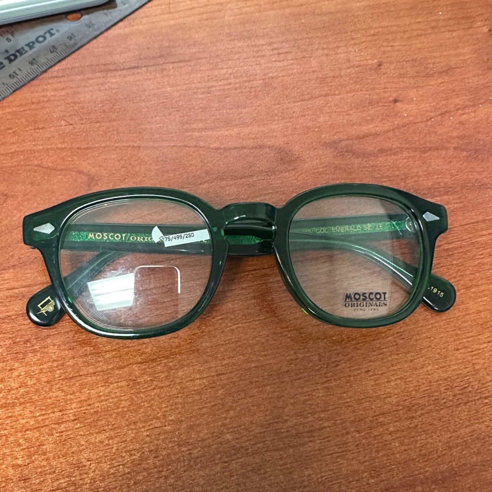 MOSCOT Lemtosh 49mm, Emerald, New Open Box